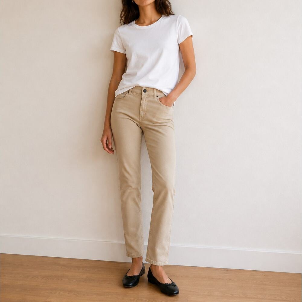 Peruvian Connection Zoe Velveteen Pants in Parchment Minimalist size 8
